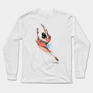 Ballerina Dance Drawing Long Sleeve T-Shirt